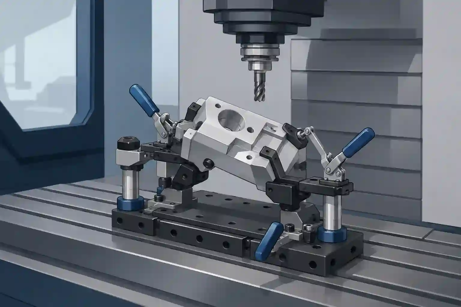 werkstück spannen fräsmaschine