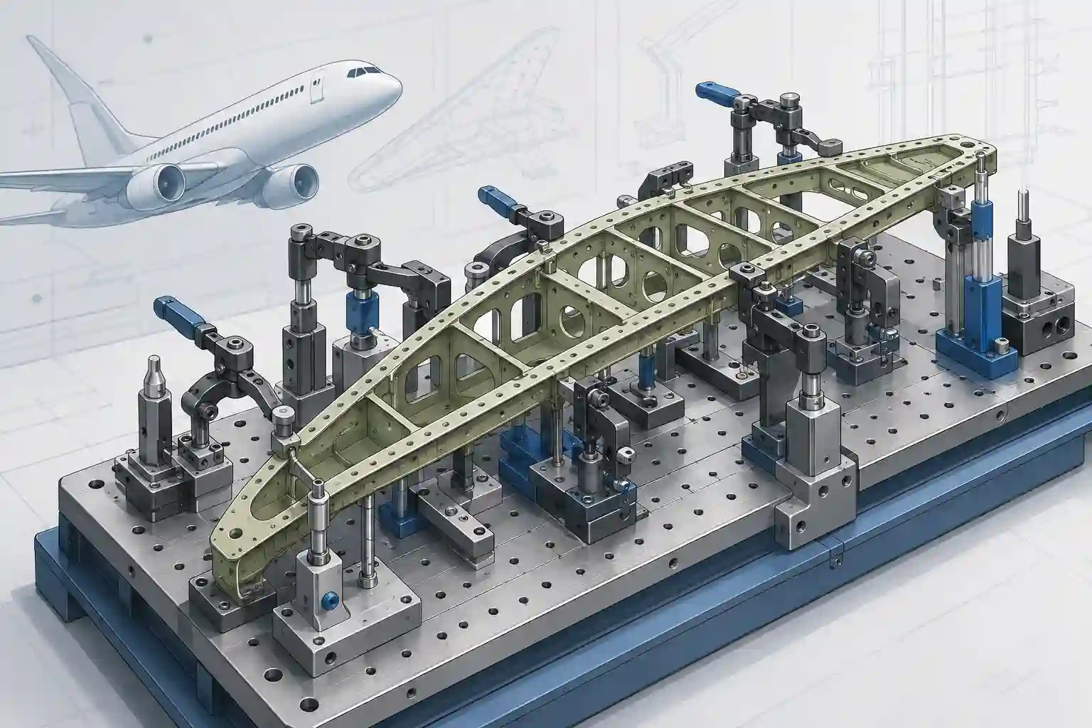 spannvorrichtung für flugzeugbau